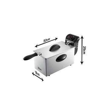 Zilan Friteuza ZLN1819, 2180 W, 3 L, otel inoxidabil, termostat reglabil, argintiu