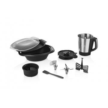 Zilan Robot de bucatarie ZLN9334 ONYX Thermorobot, 1700 W, 3.3 L, 30 functii, afisaj digital LED, aplicatie mobil