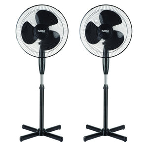 Zilan ZLN3262 – Set 2 bucăți ventilator cu picior, 40W, 3 viteze, 40 cm, negru