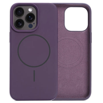 Husa MagThin pentru iPhone 15 Pro Max, Smooth Soft, MagSafe - Mov intens