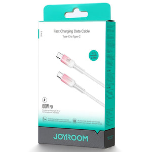 Joyroom (A42) - Cablu Date si Incarcare, USB-C, PD60W, QC3.0, Fast, Crystal, 1.2m, White