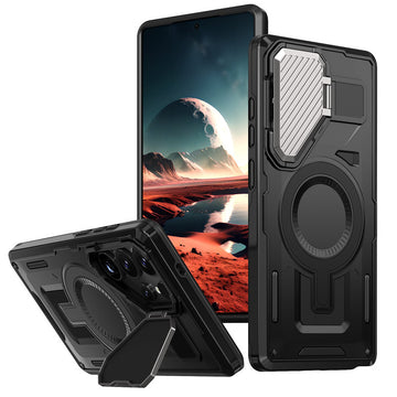 Husa UrbanMag pentru Samsung S25 Ultra, Hybrid, Armor MagCase, CamBracket - Negru