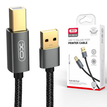 Cablu OTG Transfer XO GB010A, USB-A la USB-B, Printer Cable, 1.5m - Negru