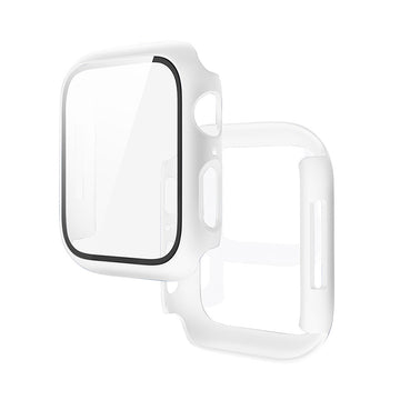 Folie Integrata Hoco WS3, Rama Protectie cu Folie Integrata, iWatch Series 7/8, PC, 45mm - Alb