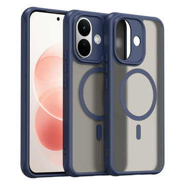 Husa MagFrost Pro pentru Xiaomi Redmi Note 17, Matte MagSafe, Bleumarin - Frosted Frame