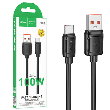 Cablu Date si Incarcare, USB-A la USB-C, PD100W, QC3.0, 1m, Negru
