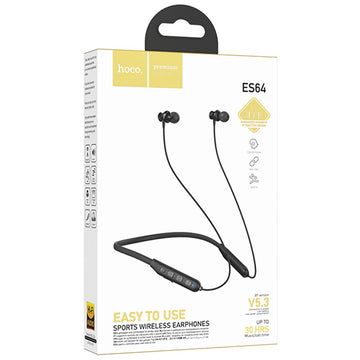 Casti Wireless Hoco ES64, InEar, Neck-Mount, BT 5.3, 200mAh, 30h - Negru