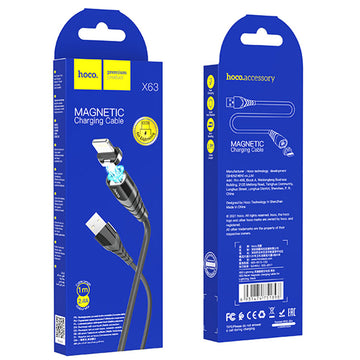 Cablu Date si Incarcare Hoco X63, USB-A la Lightning, 18W, 2.4A, 1m - Negru