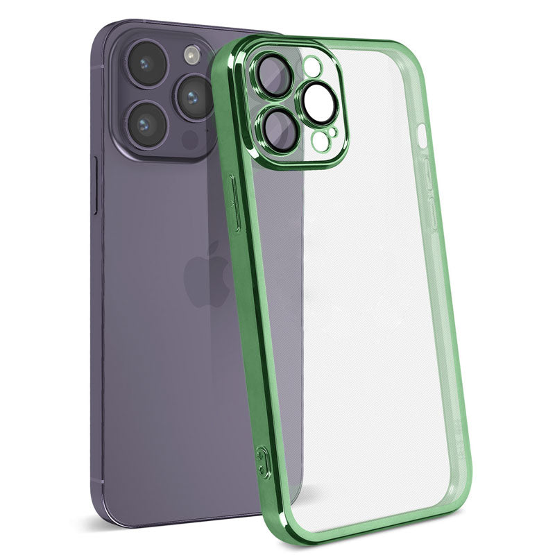 Husa Plating - iPhone 13 Pro - silicon Slim, Clear, Green