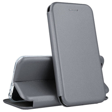 Husa Flip pentru Samsung A10, Magnetic Shell - Argintiu