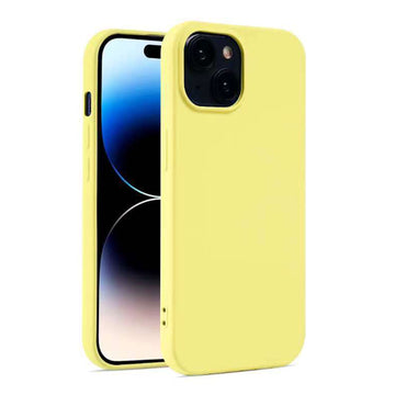 Husa Soft pentru iPhone 11, MicroFiber, TPU - Galben neon