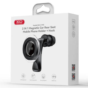 Suport Auto XO C195, Magnetic, Montaj Tetiera, Pliabil, MultiAngle - Negru