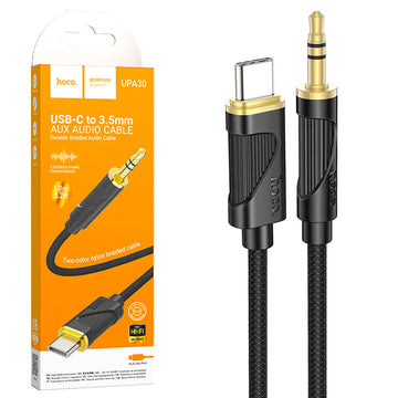 Cablu Audio, USB-C la Jack 3.5mm (M), 1m, Negru