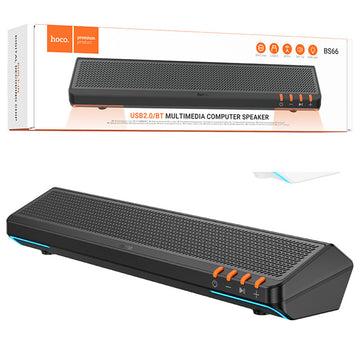 Boxa Portabila Hoco BS66, Bluetooth 5.4, 2 × 3 W, Dual-Conectivitate BT + USB - Negru