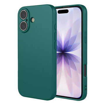 Husa Soft pentru iPhone 17, MicroFiber, TPU - Verde inchis