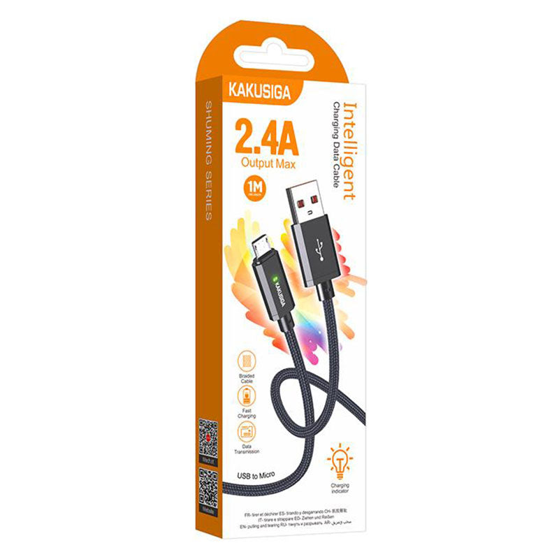 Cablu Date si Incarcare Kaku KSC-967, USB-A la MicroUSB, 18W, 2.4A, 1m - Negru