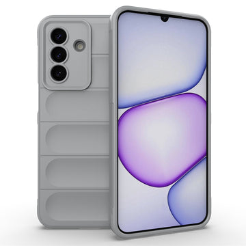 Husa Wave pentru Samsung Galaxy A57, Grip Microfiber, ShockProof - Smoke gri