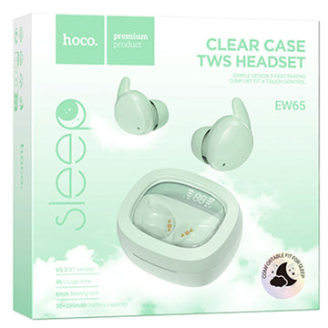 Casti Wireless Hoco EW65, Ear Buds, BT 5.3, 180h StandBy, Noise Cancelling, 500mAh - Verde