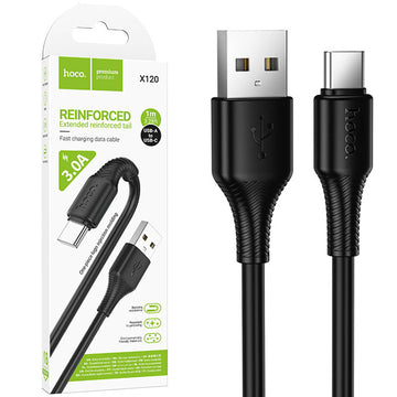Cablu Date si Incarcare Hoco X120, USB A la USB-C, 3A, QC3.0, 1m - Negru