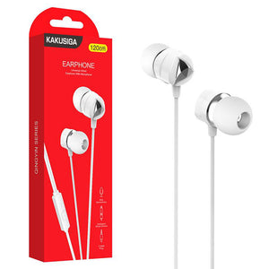 Casti cu Fir Kaku KSC-311, In Ear, 3.5mm, 1.2m, Mic & Volume Key, HiFi - Alb