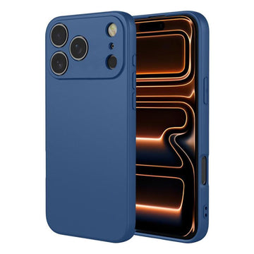 Husa Soft pentru iPhone 17 Pro, MicroFiber, TPU - Bleumarin