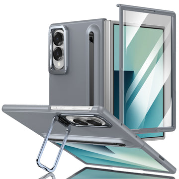 Husa pentru Samsung Z Fold 8, Pentru Samsung Galaxy Z Fold 8, Camera Bracket, Antisoc, Touchpen - Gri