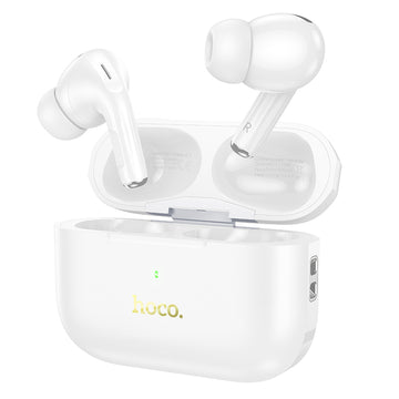 Casti Wireless Hoco EW56 Plus, Ear Buds, 150h StandBy, ENC Noise, Generoso - Alb