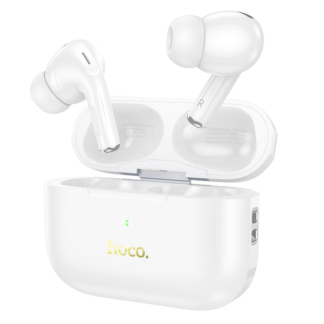 Casti Wireless Hoco EW56 Plus, Ear Buds, 150h StandBy, ENC Noise, Generoso - Alb