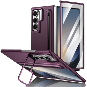 Husa pentru Samsung Z Fold 8 Ultra, Pentru Samsung Galaxy Z Fold 8 Ultra, Camera Bracket, Antisoc, Touchpen - Visiniu Red