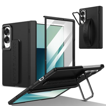 Husa pentru Samsung Z Fold 8, pentru Samsung Galaxy Z Fold 8, Suport Rabtabil Si Maner, Camera Bracket - Negru
