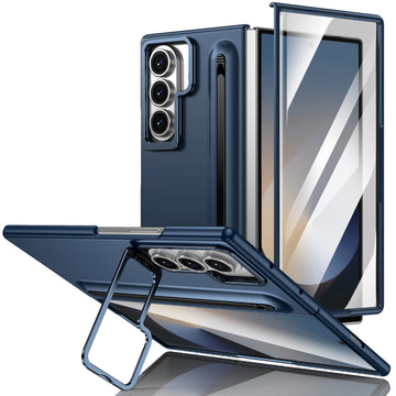 Husa pentru Samsung Z Fold 8 Ultra, Pentru Samsung Galaxy Z Fold 8 Ultra, Camera Bracket, Antisoc, Touchpen - Albastru