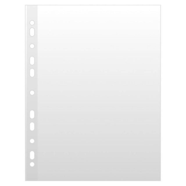 Folie de protectie Noki 4862, A4, portret, 200 microni, plastic, transparent, cu perforatii, cu fermoar, set 5 buc