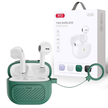 Casti Wireless XO X26, Ear Buds, BT 5.1, 180h StandBy, 300mAh, Husa + Lanyard - Verde