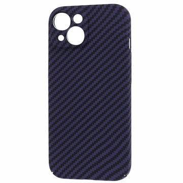 Husa iPefet Carbon pentru iPhone 13, Kevlar Pattern - Mov