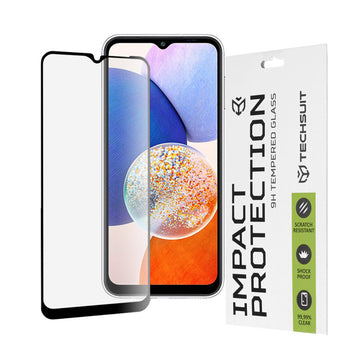 Folie Clear pentru Samsung A14, Full Glass - Transparent / Negru