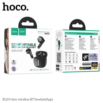 Casti Wireless Hoco EQ33, BT 5.4, TWS, Multifunction, 40/300mAh, 7h | Black