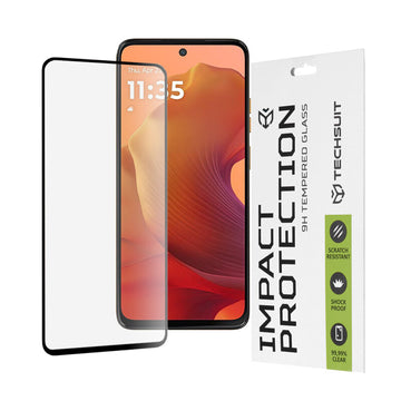 Folie Clear pentru Motorola Moto G15, Full Glass - Transparent / Negru