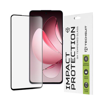 Folie Clear pentru Oppo Reno 13F, Full Glass - Transparent / Negru