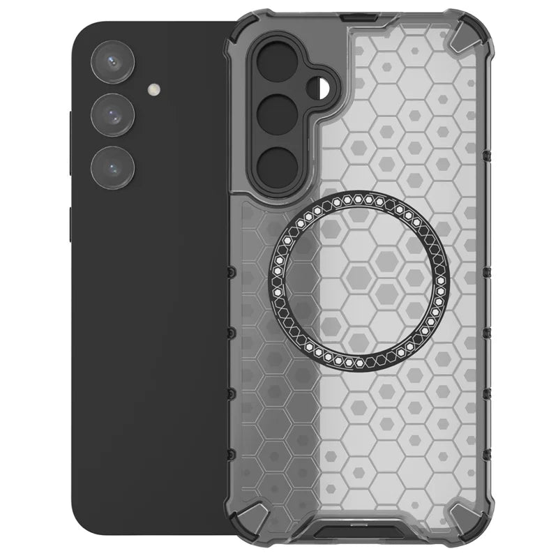Husa HoneyComb - Samsung S23 FE, Magnet MagCase, AntiDrOppo Corners, Grey