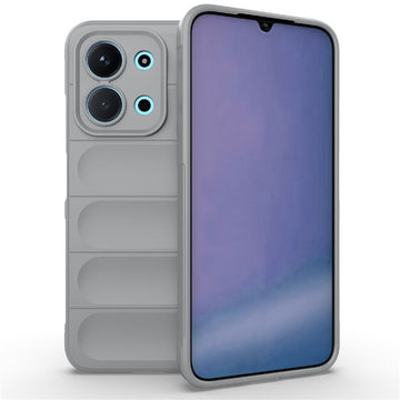 Husa Wave pentru Xiaomi Redmi 15C, Grip Anti-Shock, TPU - Smoke gri