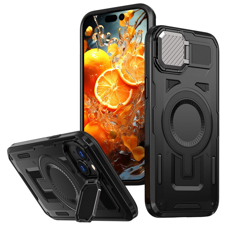 Husa UrbanMag - iPhone 15 Pro, Hybrid, Armor MagCase, CamBracket, Black