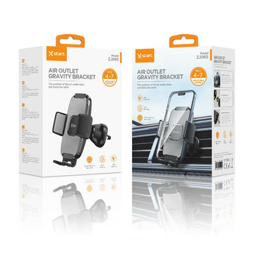 Suport Auto X-Start ZJ065, Montaj Ventilatie, 360°, Cleme, Metall Lock - Negru