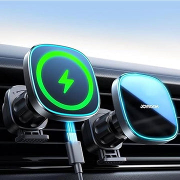 Suport Auto cu Incarcare Wireless Ventilatie Joyroom JR-ZS388, PullClip - Negru