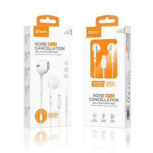 Casti cu Fir X-Start EJ201i, In Ear, 3.5mm, 1.2m, Mic & Volume Key, Bluetooth Conect - Alb