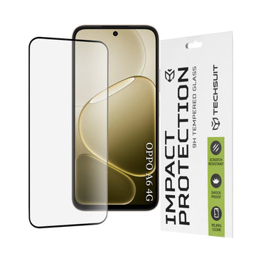 Folie Clear pentru Oppo A6 4G, Full Glass - Transparent / Negru
