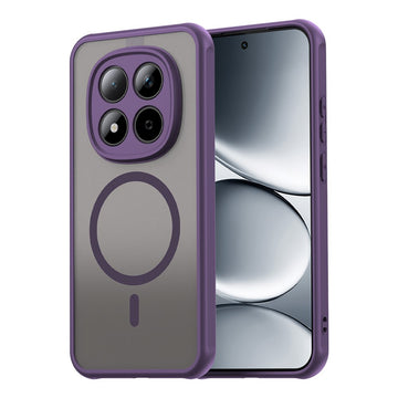 Husa MagFrost Pro pentru Xiaomi Redmi Note 15 Pro 5G, Matte MagSafe, Frosted Frame - Mov