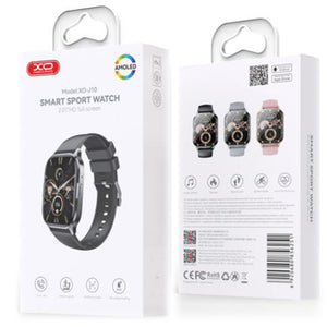 Ceas SmartWatch XO J10, Amoled, BT 5.3, 260mAh, Star Mist, Square Sport - Negru
