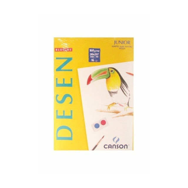 Bloc de desen A4 Canson, 16 file, 160g/mp