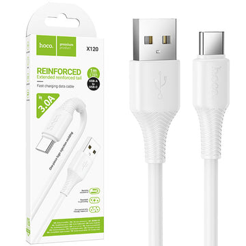 Cablu Date si Incarcare Hoco X120, USB A la USB-C, 3A, QC3.0, 1m - Alb