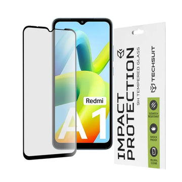 Folie Clear pentru Xiaomi Redmi A2, Redmi A1, Full Glass - Transparent / Negru